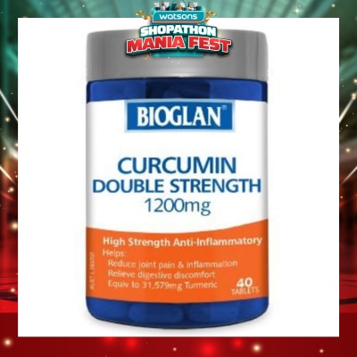 BIOGLAN -  Double Strength Curcumin 1200mg 40 Tablets