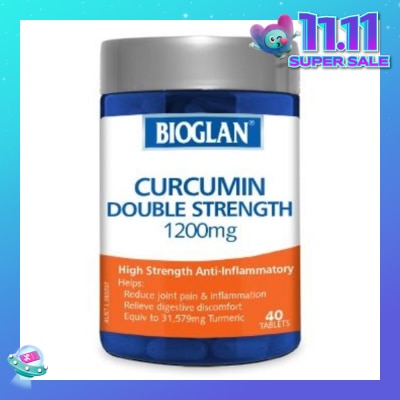 BIOGLAN  Double Strength Curcumin 1200mg 40 Tablets