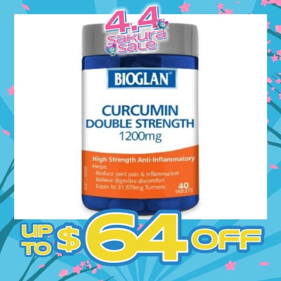 BIOGLAN - Double Strength Curcumin 1200mg 40 Tablets
