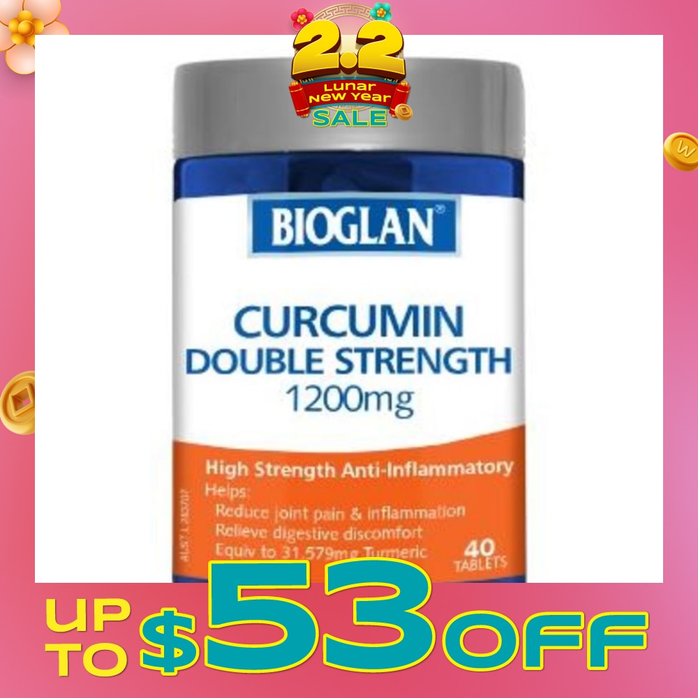 Double Strength Curcumin 1200mg 40 Tablets