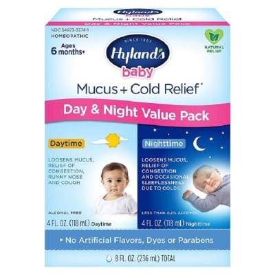 HYLAND'S Baby Mucus + Cold Relief (Day & Night Value Pack) 236ml