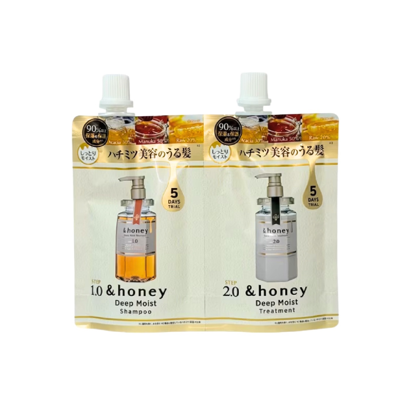 Deep Moist 5-Days Trial Travel Pack consists Shampoo 40ml + Treatment 40g