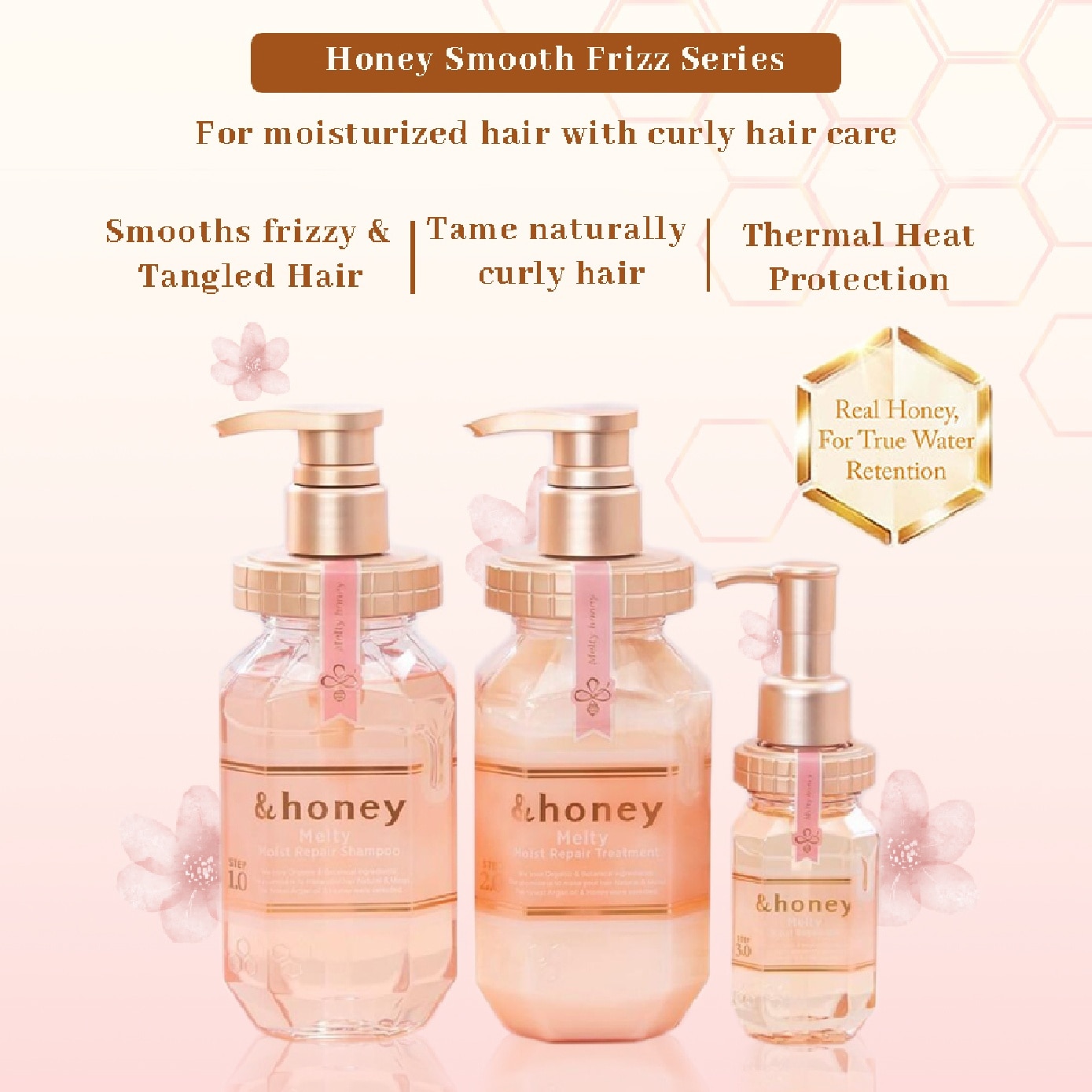 Melty Moist 5-Days Trial Travel Pack consists Shampoo 40ml + Treatment 40g
