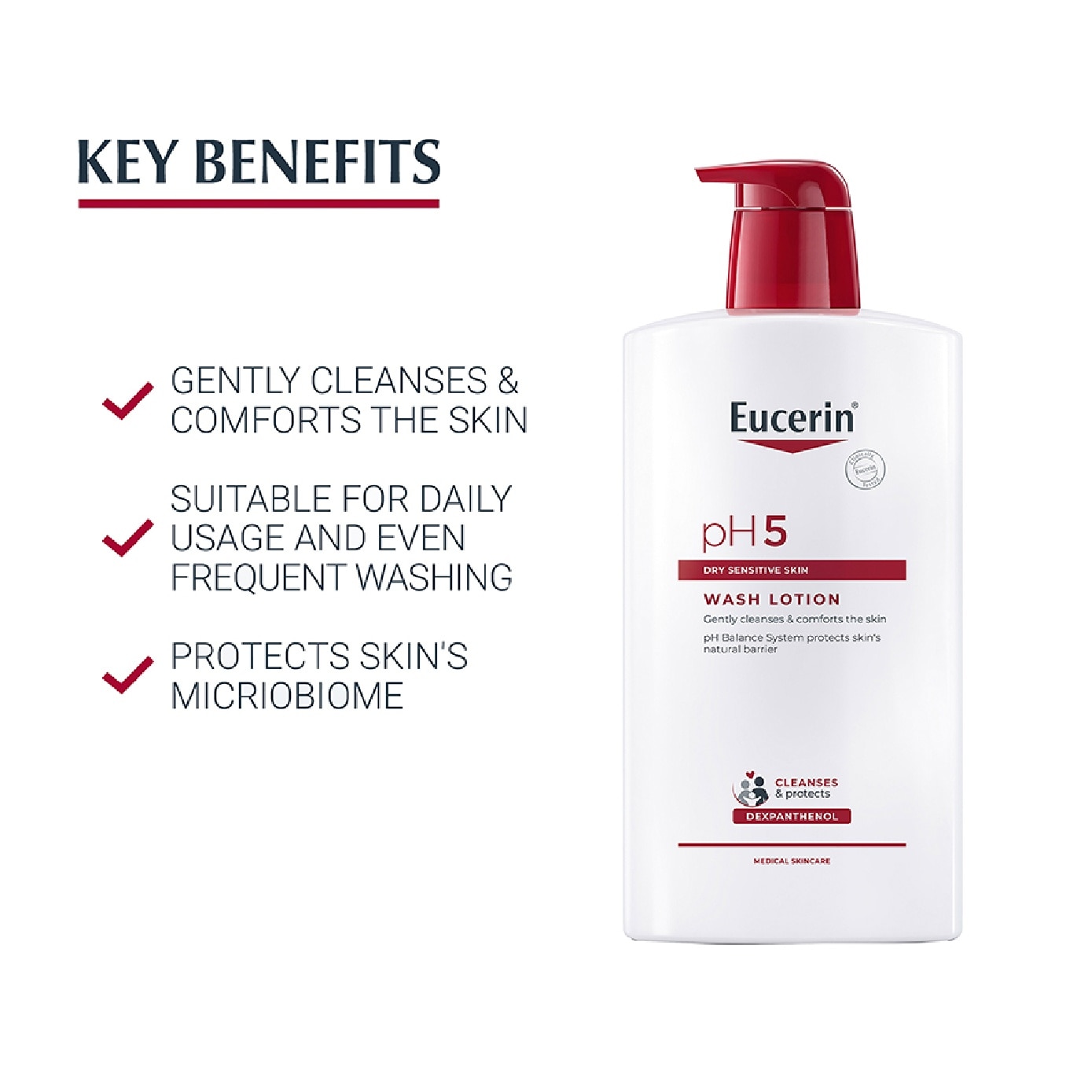 pH5 Face & Wash Lotion (For Dry Sensitive Skin + Restores Skin's Natural Defense) 1000ml