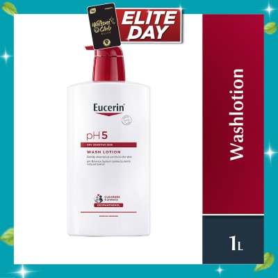 EUCERIN pH5 Face & Wash Lotion (For Dry Sensitive Skin + Restores Skin's Natural Defense) 1000ml image
