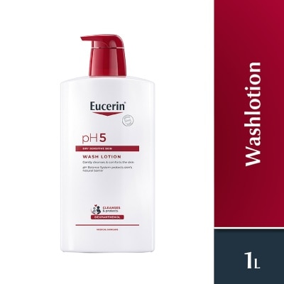 EUCERIN - pH5 Face & Wash Lotion (For Dry Sensitive Skin + Restores Skin's Natural Defense) 1000ml