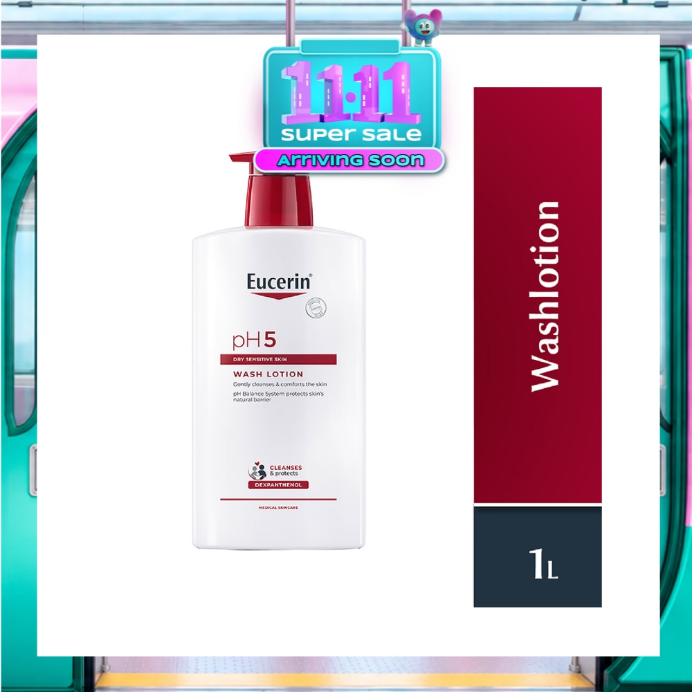 pH5 Face & Wash Lotion (For Dry Sensitive Skin + Restores Skin's Natural Defense) 1000ml image