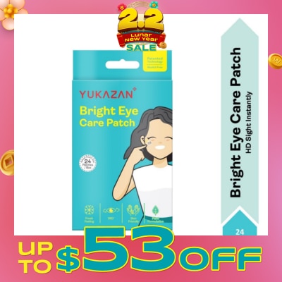 YUKAZAN Bright Eye Care Patch (To Brighten & Moisture Eyes, Eyes Relaxation, Relieve Eye Discomfort & Freshen Up Vision) 24s