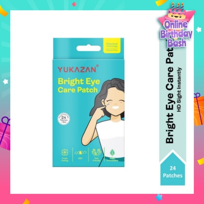 YUKAZAN Bright Eye Care Patch (To Brighten & Moisture Eyes, Eyes Relaxation, Relieve Eye Discomfort & Freshen Up Vision) 24s