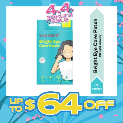 YUKAZAN - Bright Eye Care Patch (To Brighten & Moisture Eyes, Eyes Relaxation, Relieve Eye Discomfort & Freshen Up Vision) 24s