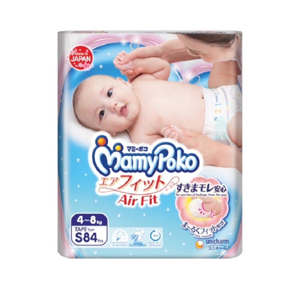Air Fit Tape Diaper Size S (For 4 to 8kg) 84s (Expiry: Oct`2025)