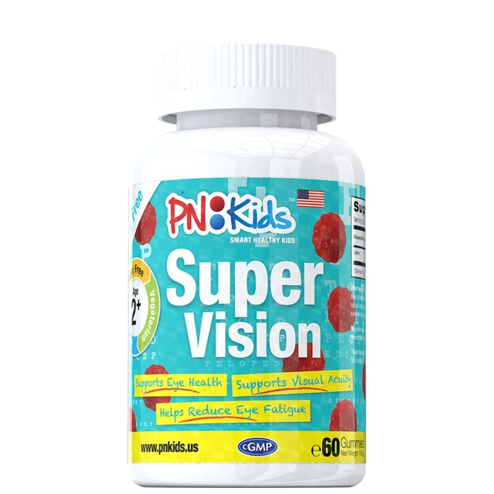 Super Vision Sugar Free Gummies For Kids (Helps Reduce Eye Fatigue Supports Eye Health & Visual Acuity) 60s