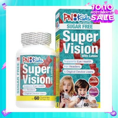 PNKids Super Vision Sugar Free Gummies For Kids (Helps Reduce Eye Fatigue Supports Eye Health & Visual Acuity) 60s