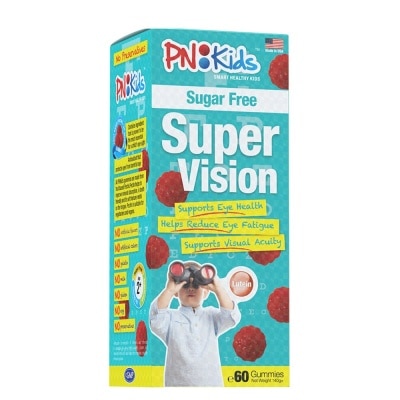 PNKids Super Vision Sugar Free Gummies For Kids (Helps Reduce Eye Fatigue Supports Eye Health & Visual Acuity) 60s