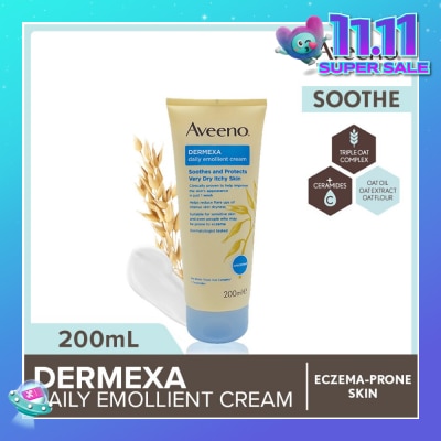 AVEENO Dermexa Daily Emollient Body Cream Steroid Free (Suitable For Eczema-Prone Skin) 200ml