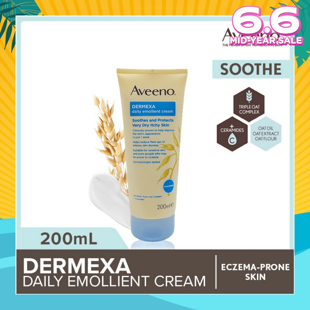 Dermexa Daily Emollient Body Cream Steroid Free (Suitable For Eczema-Prone Skin) 200ml