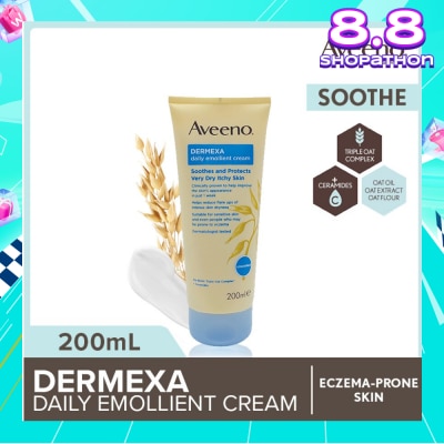 AVEENO Dermexa Daily Emollient Body Cream Steroid Free (Suitable For Eczema-Prone Skin) 200ml