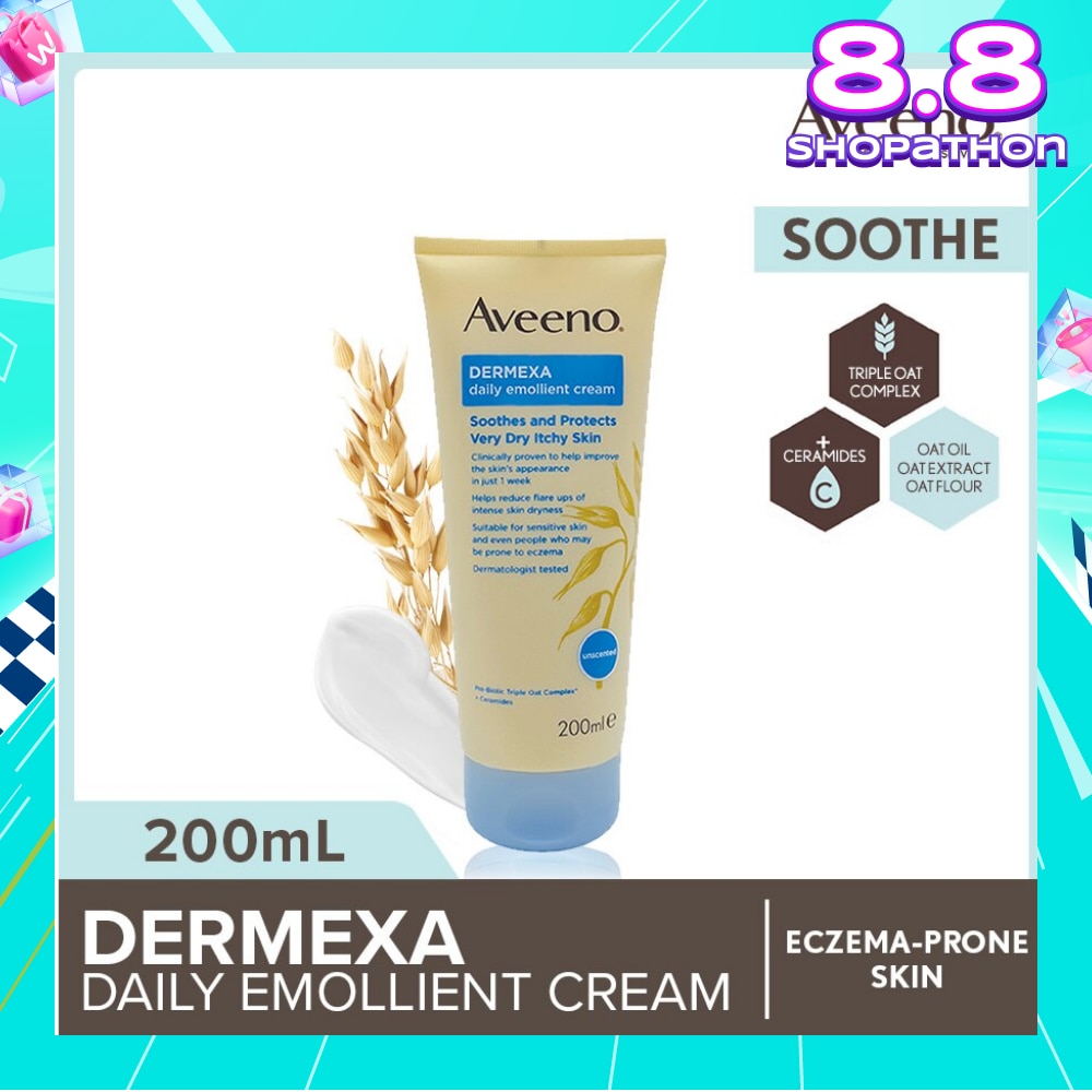 Dermexa Daily Emollient Body Cream Steroid Free (Suitable For Eczema-Prone Skin) 200ml