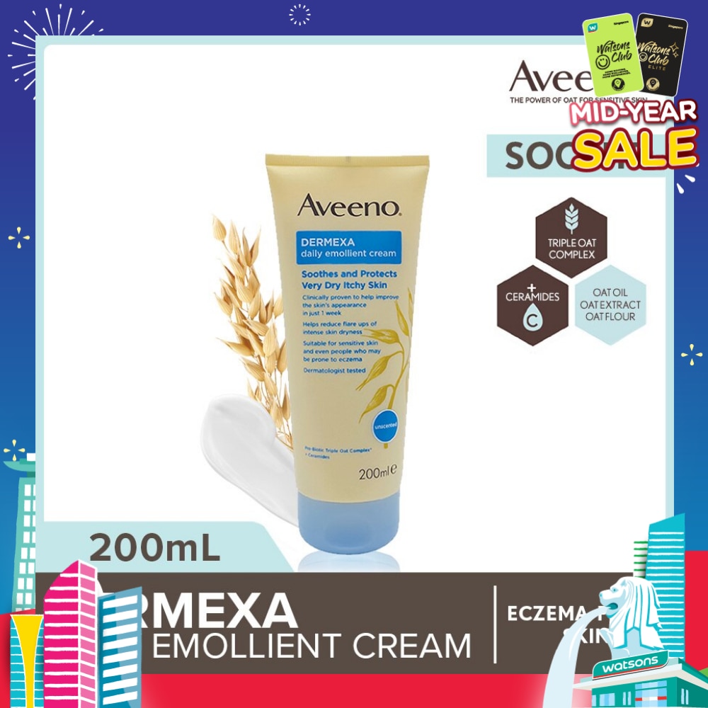 Dermexa Daily Emollient Body Cream Steroid Free (Suitable For Eczema-Prone Skin) 200ml