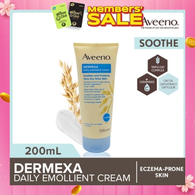 AVEENO Dermexa Daily Emollient Body Cream Steroid Free (Suitable For Eczema-Prone Skin) 200ml