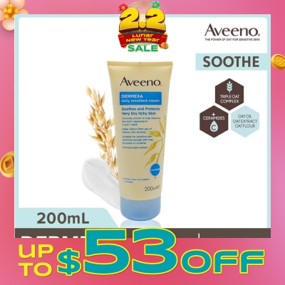 AVEENO Dermexa Daily Emollient Body Cream Steroid Free (Suitable For Eczema-Prone Skin) 200ml