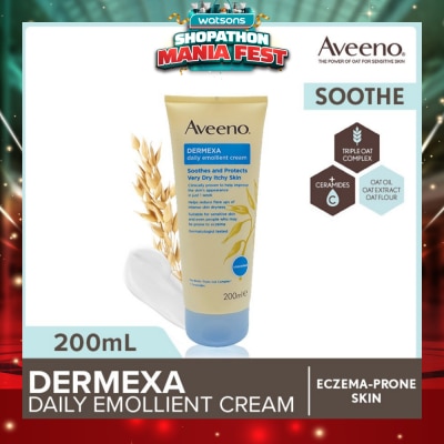 AVEENO - Dermexa Daily Emollient Body Cream Steroid Free (Suitable For Eczema-Prone Skin) 200ml
