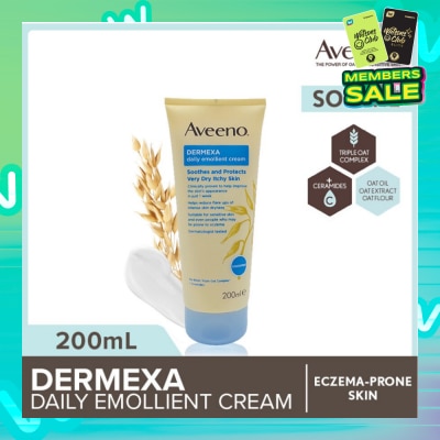 AVEENO Dermexa Daily Emollient Body Cream Steroid Free (Suitable For Eczema-Prone Skin) 200ml