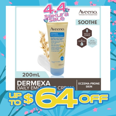 AVEENO Dermexa Daily Emollient Body Cream Steroid Free (Suitable For Eczema-Prone Skin) 200ml