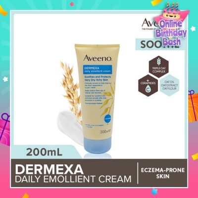 AVEENO Dermexa Daily Emollient Body Cream Steroid Free (Suitable For Eczema-Prone Skin) 200ml