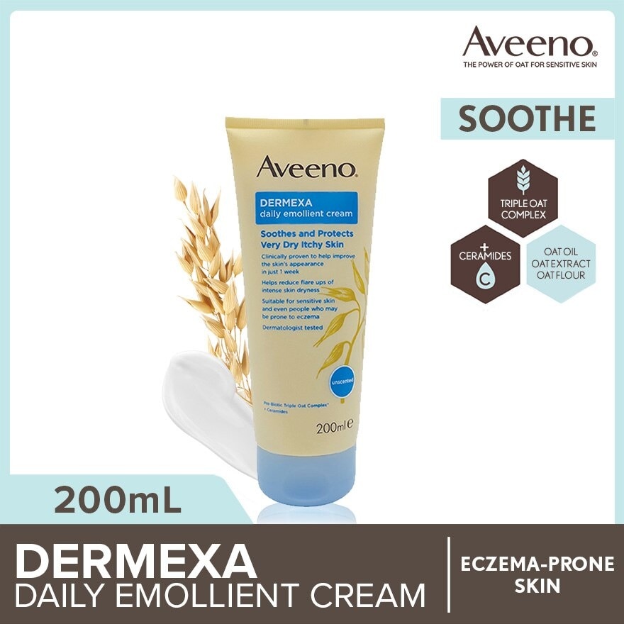 Dermexa Daily Emollient Body Cream Steroid Free (Suitable For Eczema-Prone Skin) 200ml