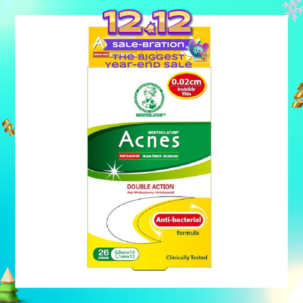 High Oil Absorbent & Anti-Bacterial Invisibly Thin Acne Patch for Day 0.02cm 26s
