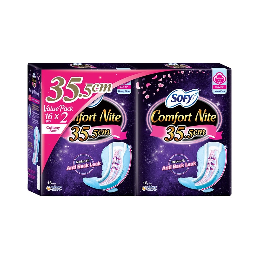 Body Fit Night Slim Wing 35cm 16sx2 Twin Pack