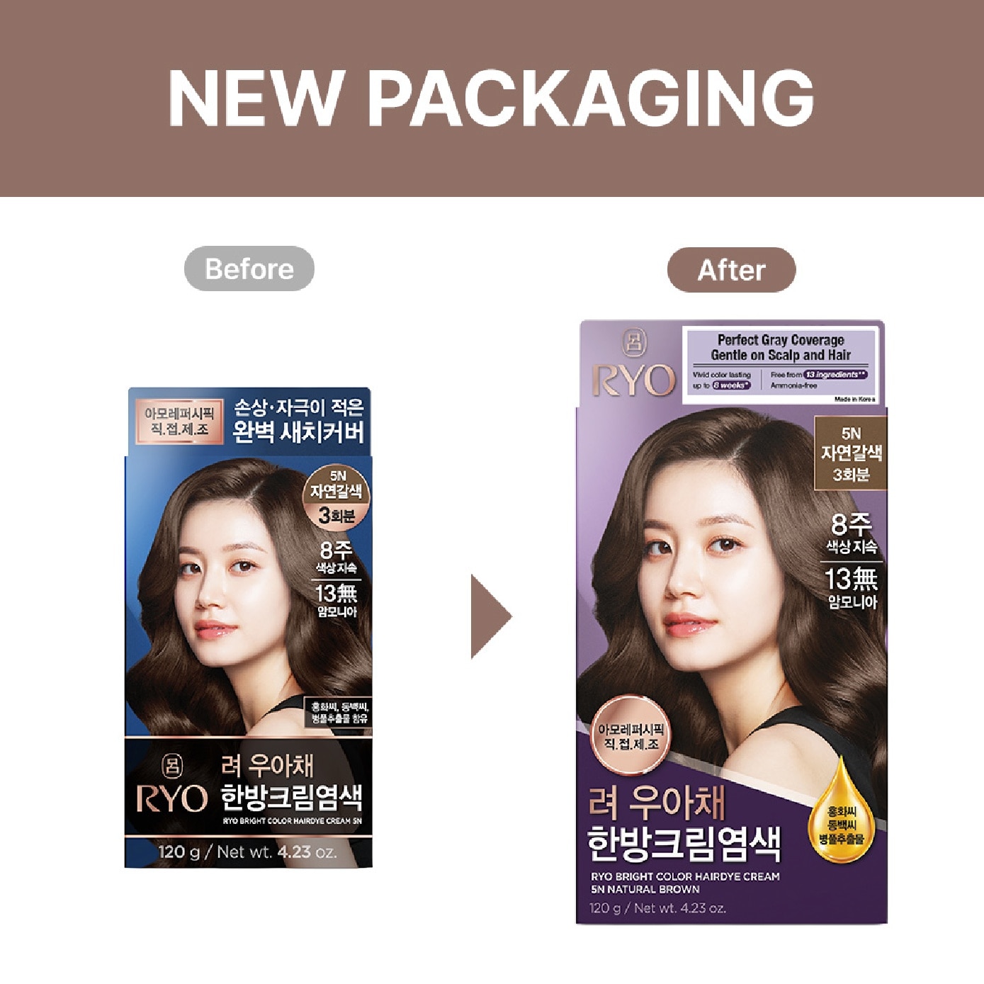 Bright Color Hair Dye Natural Brown image