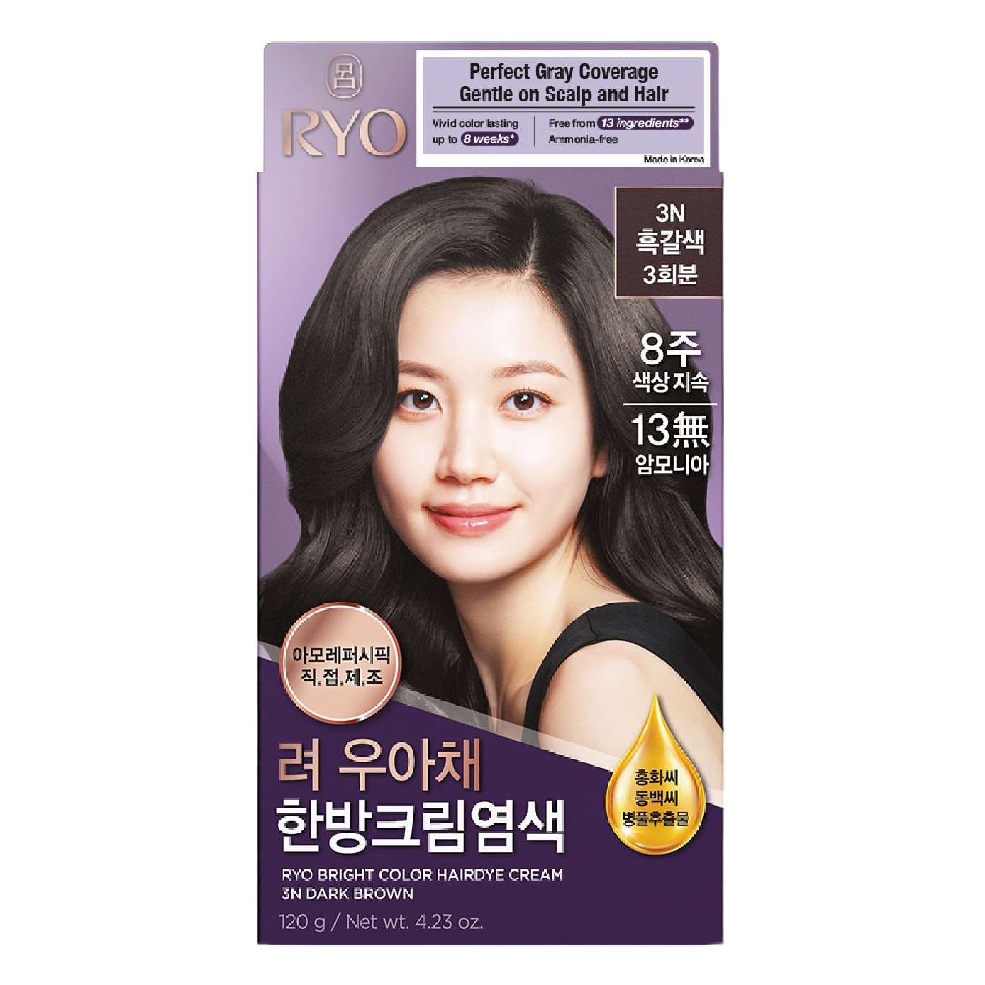 Bright Color Hair Dye Cream Dark Brown image