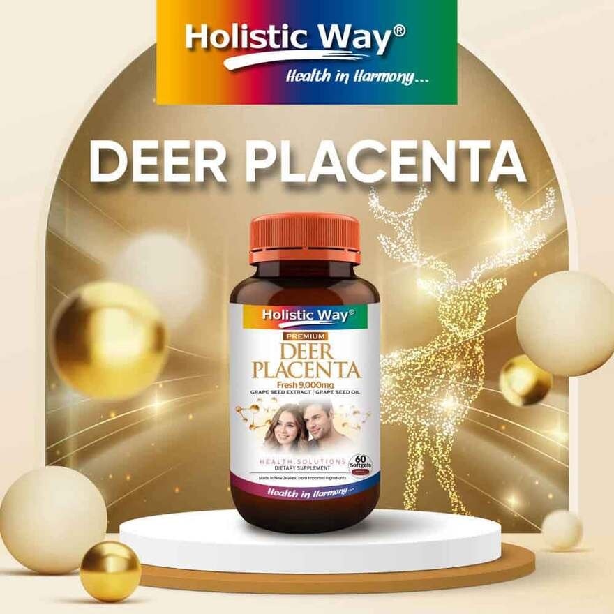 Holistic Way Premium Deer Placenta Fresh 9000mg 60s