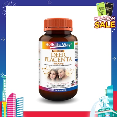 HOLISTIC WAY Premium Deer Placenta Fresh 9000mg Softgel 60s