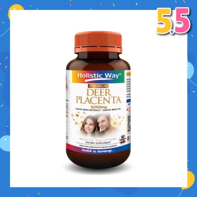 HOLISTIC WAY Premium Deer Placenta Fresh 9000mg Softgel 60s