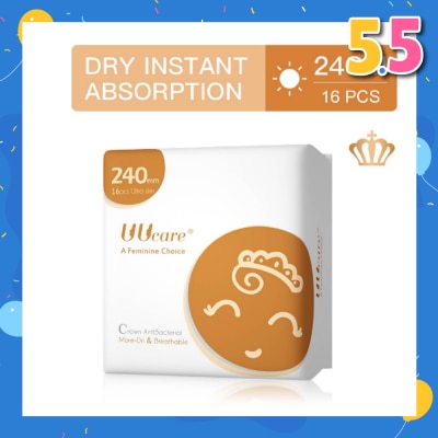 UUCare® Anti-bacterial Day 240mm 16s