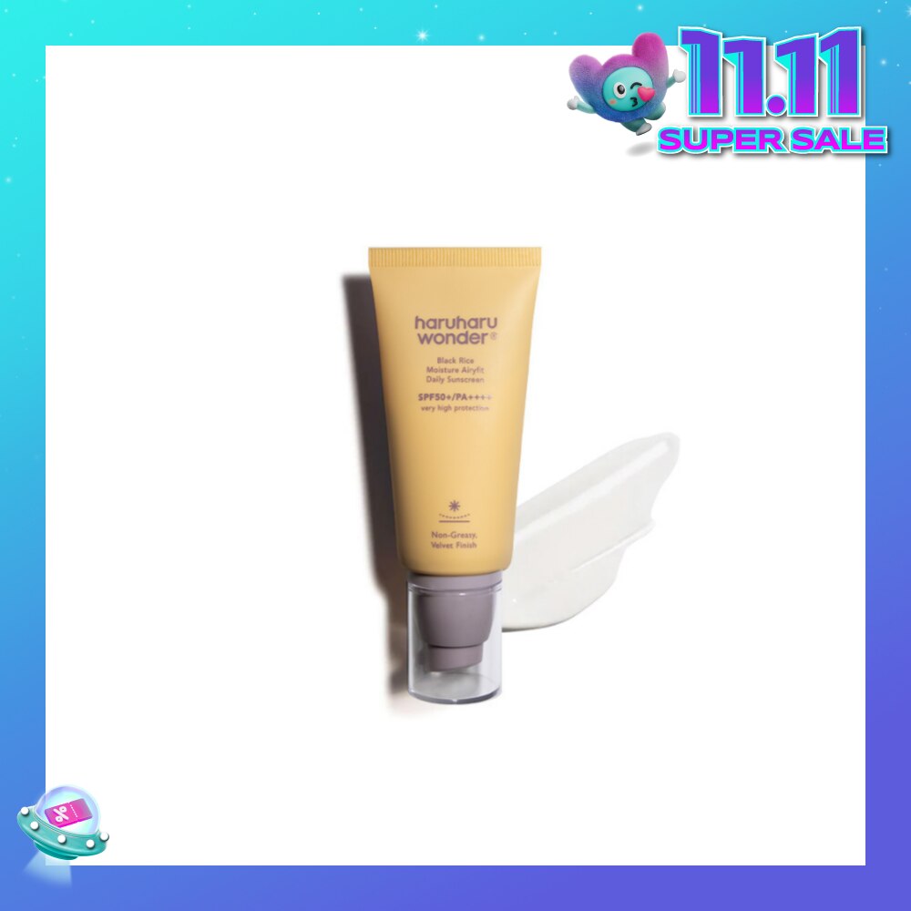 Black Rice Moisture Airyfit Daily Sunscreen SPF50+ PA++++ (Non-Greasy & Velvet Finish) 50ml