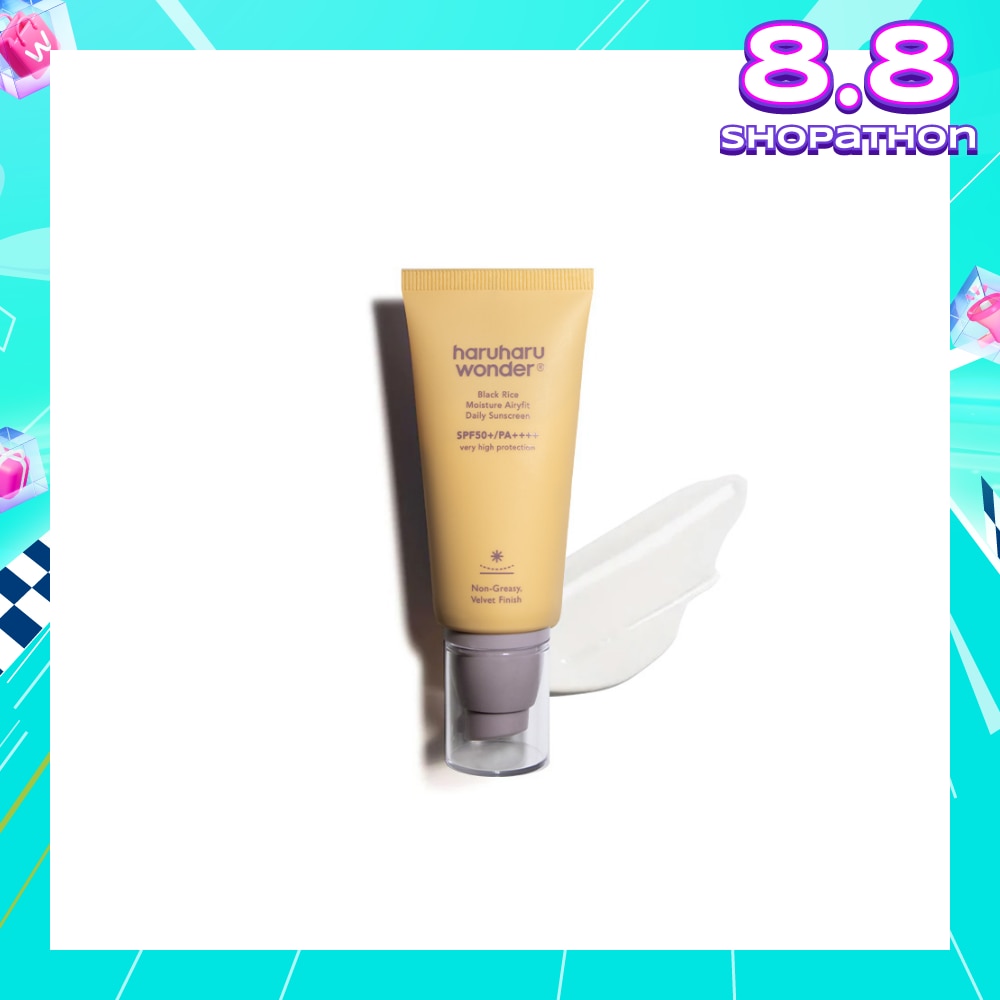 Black Rice Moisture Airyfit Daily Sunscreen SPF50+ PA++++ (Non-Greasy & Velvet Finish) 50ml