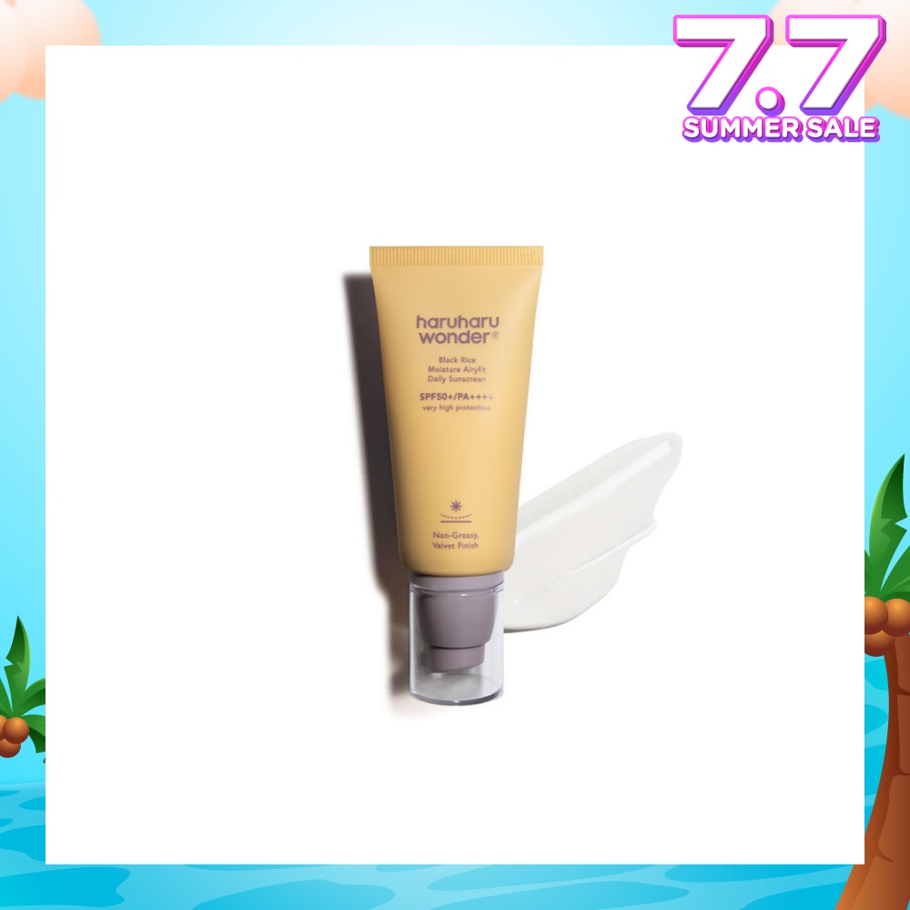 Black Rice Moisture Airyfit Daily Sunscreen SPF50+ PA++++ (Non-Greasy & Velvet Finish) 50ml