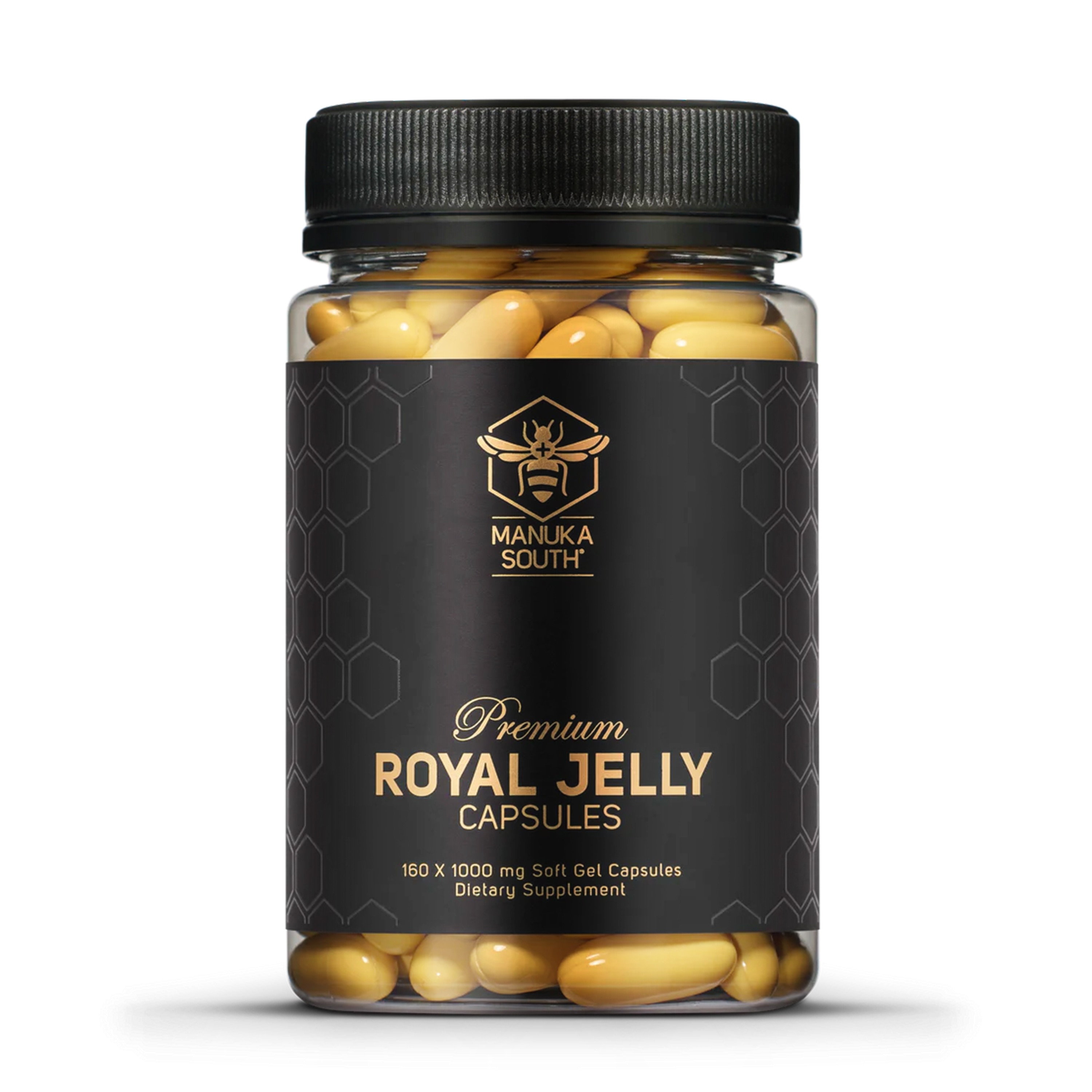 Premium Royal Jelly Extra Strength 1000mg Dietary Supplement Soft Gel Capsule (For Skin, Anti-Aging, Joint, Heart, & Brain Immunity) 160s