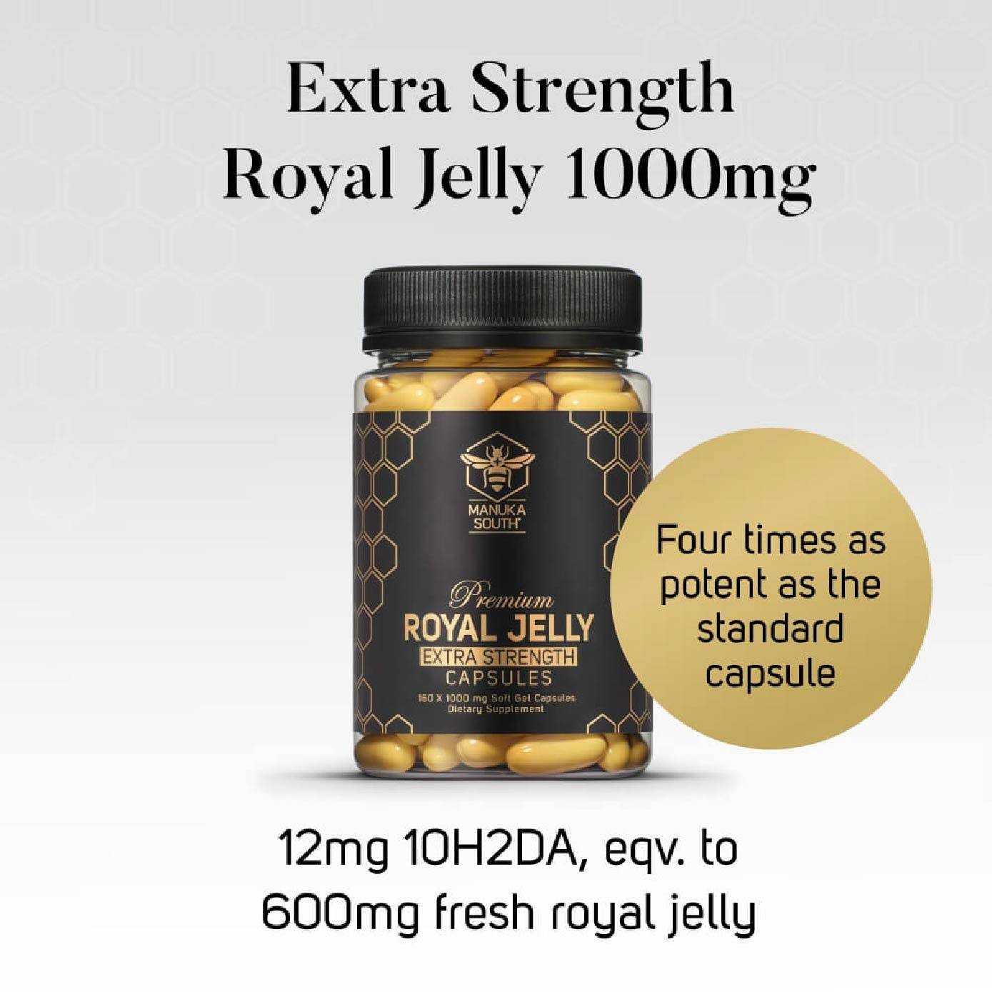 Extra Strength Royal Jelly 1000mg capsule (For Skin, Anti-aging, Joint, Heart, Brain, Immunity) 160s