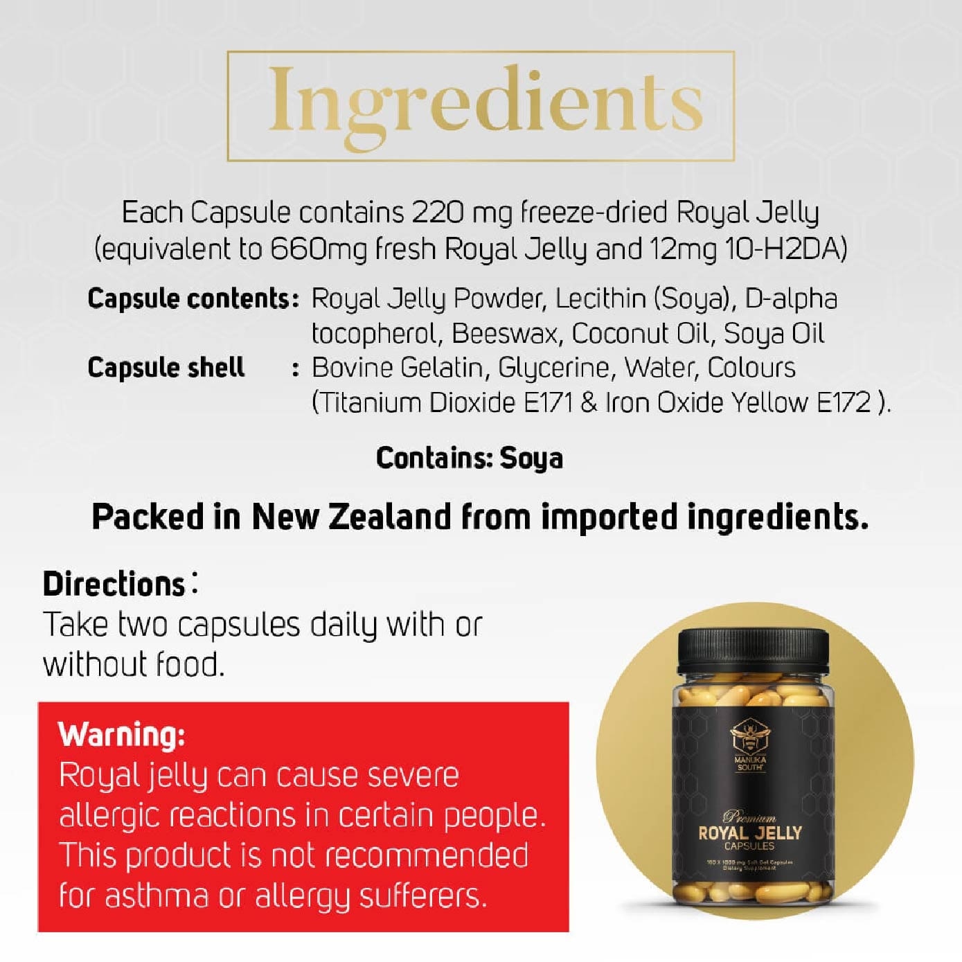 Extra Strength Royal Jelly 1000mg capsule (For Skin, Anti-aging, Joint, Heart, Brain, Immunity) 160s