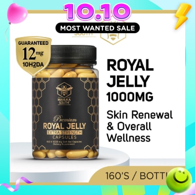 MANUKA SOUTH Extra Strength Royal Jelly 1000mg capsule (For Skin, Anti aging, Joint, Heart, Brain, Immunity) 160s image