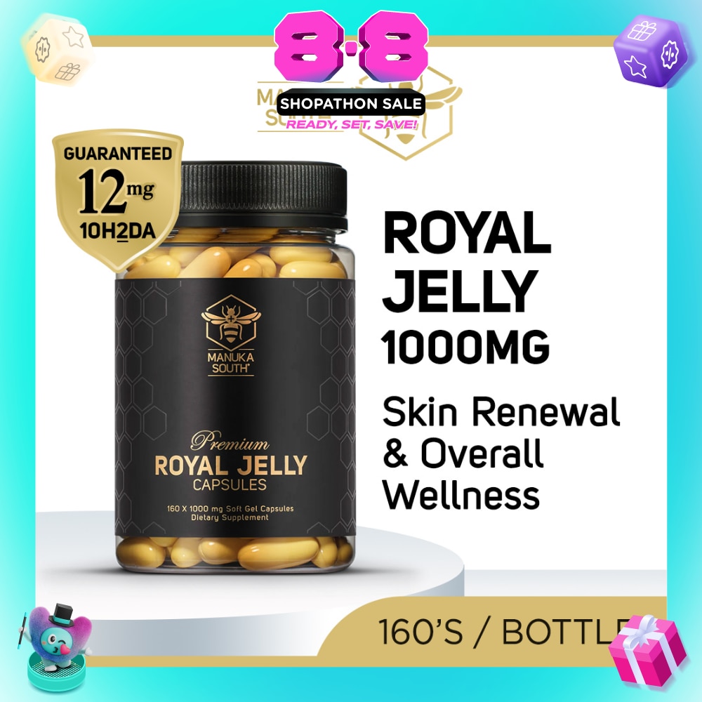 Extra Strength Royal Jelly 1000mg capsule (For Skin, Anti-aging, Joint, Heart, Brain, Immunity) 160s