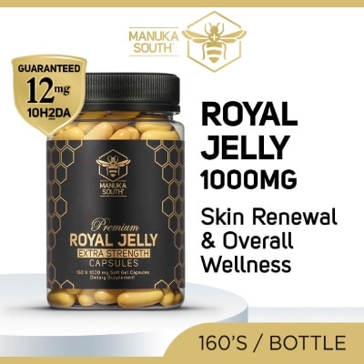 MANUKA SOUTH - Extra Strength Royal Jelly 1000mg capsule (For Skin, Anti-aging, Joint, Heart, Brain, Immunity) 160s