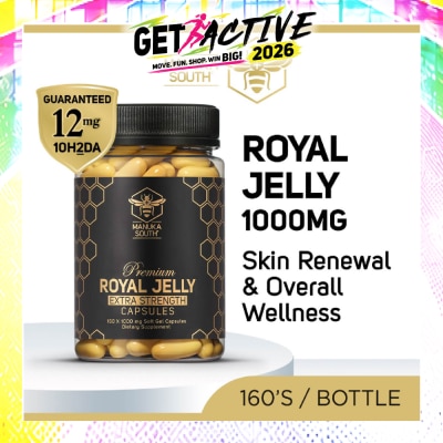 MANUKA SOUTH - Extra Strength Royal Jelly 1000mg capsule (For Skin, Anti-aging, Joint, Heart, Brain, Immunity) 160s image