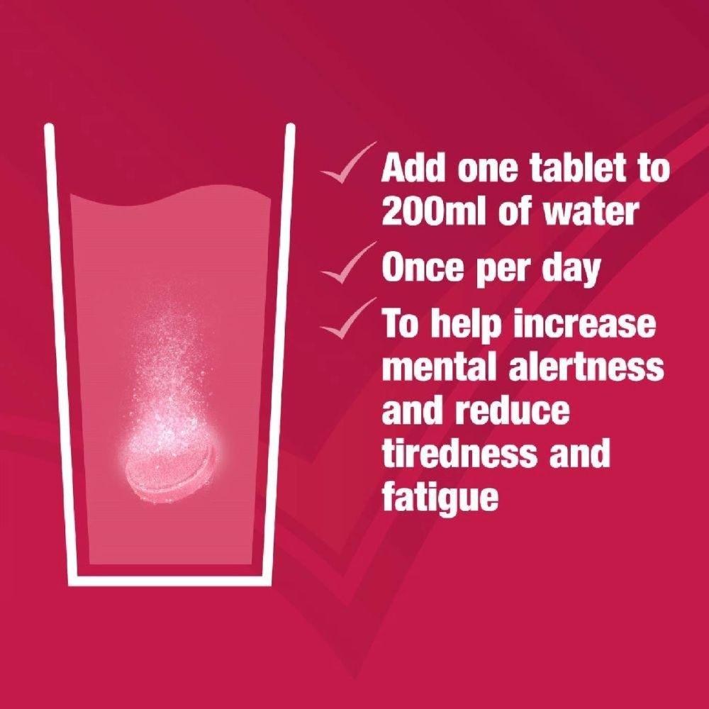 Fizz Effervescent Berry Tablet (To Help Increase Mental Alertness & Reduce Tiredness & Fatigue) 20s
