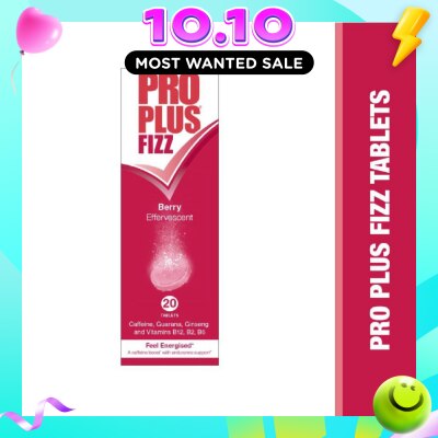 4MEGLAM Fizz Effervescent Berry Tablet (To Help Increase Mental Alertness & Reduce Tiredness & Fatigue) 20s (Expiry: Feb`2027) image